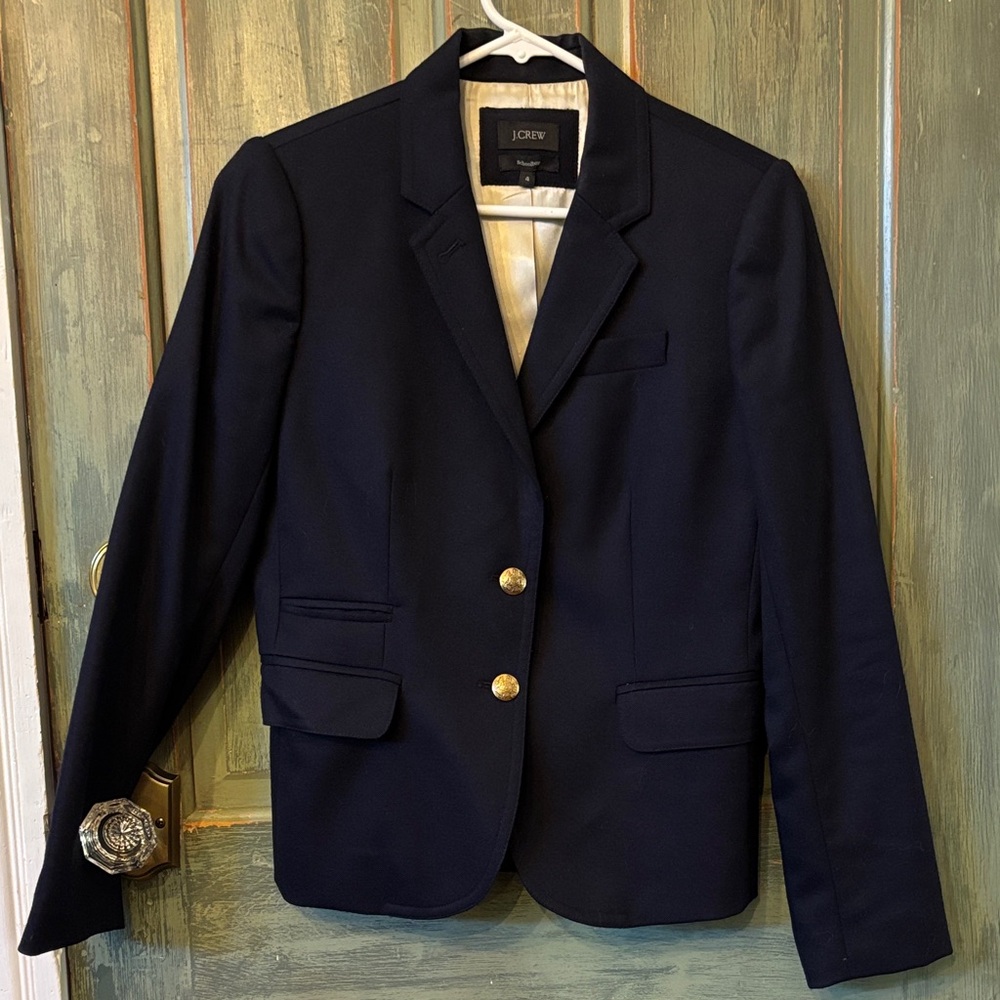 J. Crew Women’s Blue Blazer with Gold Buttons